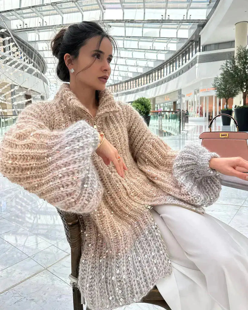 Zybel - Elegant Vest van Glitterende Zijde