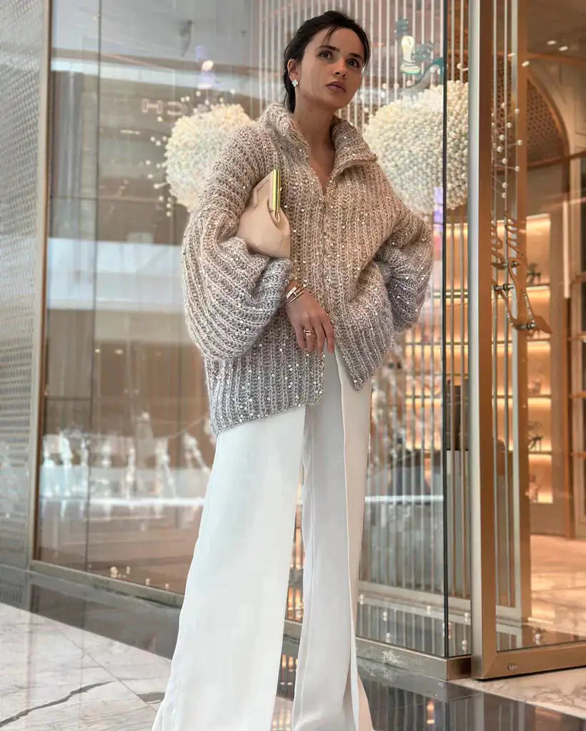Zybel - Elegant Vest van Glitterende Zijde