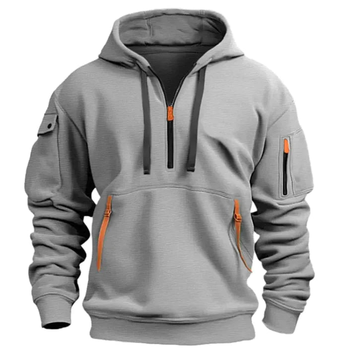 Sandro Hoodie met Halve Rits