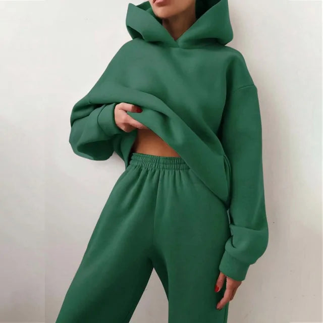 Casual Solid Long Sleeve Tracksuit