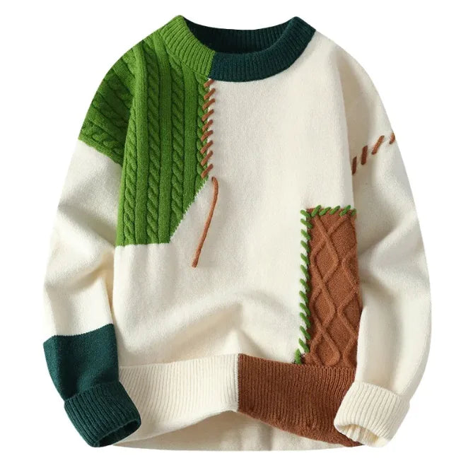 Heren Trui - Wintercolorblock Pullover