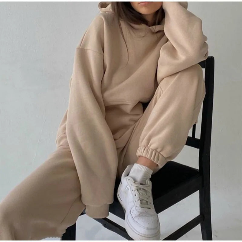 Casual Solid Long Sleeve Tracksuit