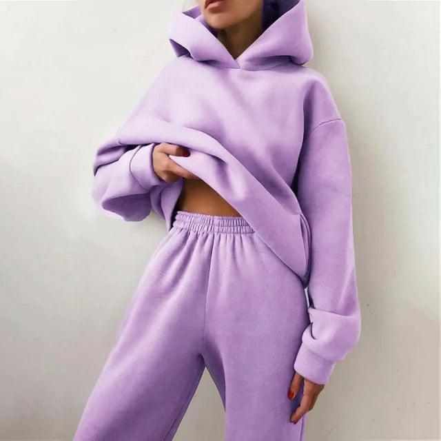 Casual Solid Long Sleeve Tracksuit