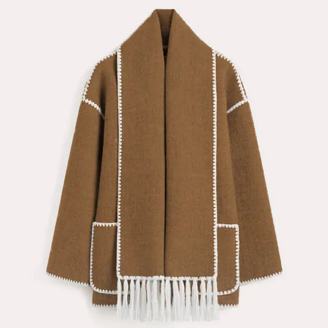 BRONTE | Elegante Warme Jas met Sjaal