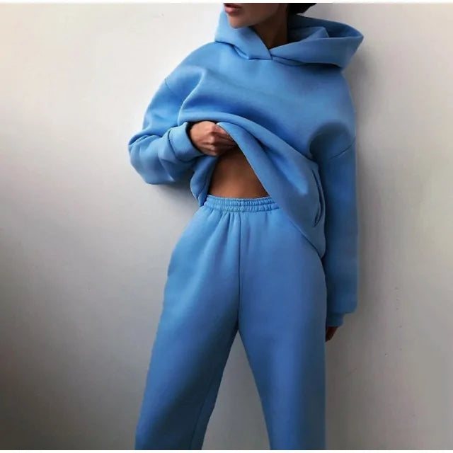 Casual Solid Long Sleeve Tracksuit