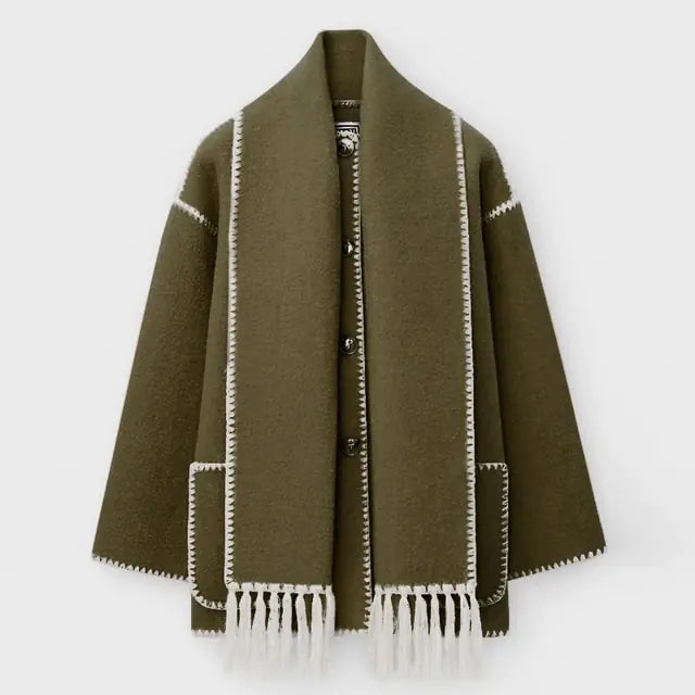 BRONTE | Elegante Warme Jas met Sjaal