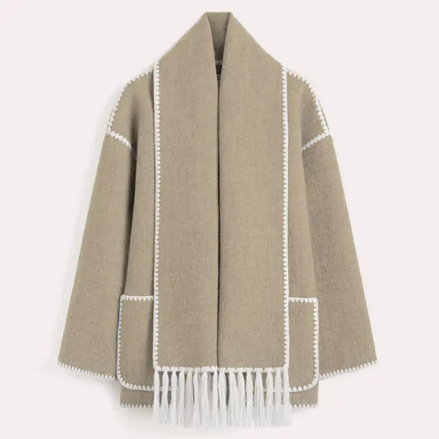 BRONTE | Elegante Warme Jas met Sjaal