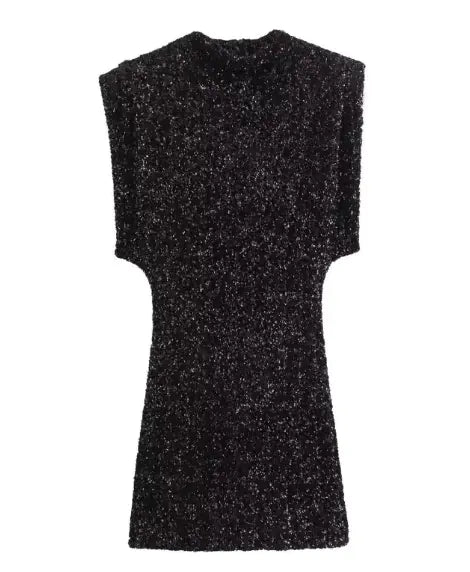 Padded - Glitter Mini Jurk