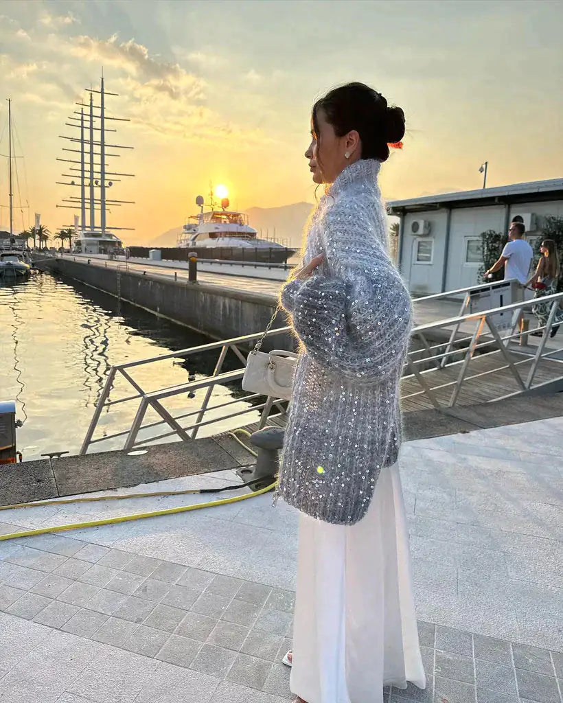 Zybel - Elegant Vest van Glitterende Zijde