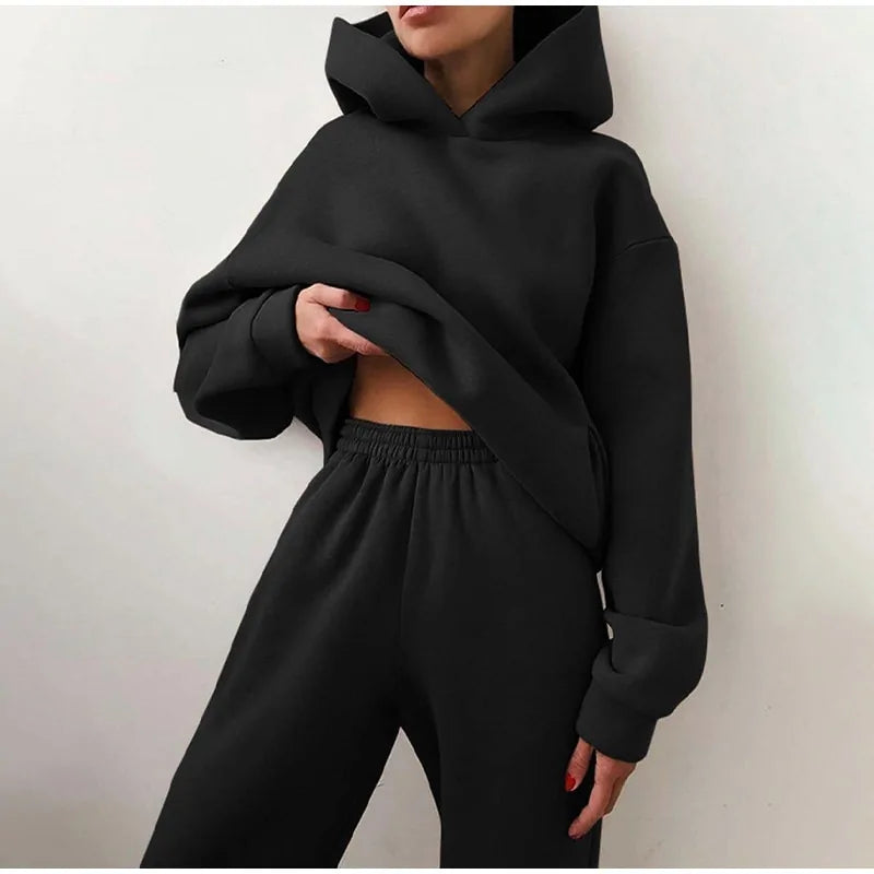 Casual Solid Long Sleeve Tracksuit