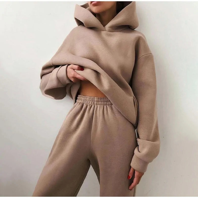 Casual Solid Long Sleeve Tracksuit