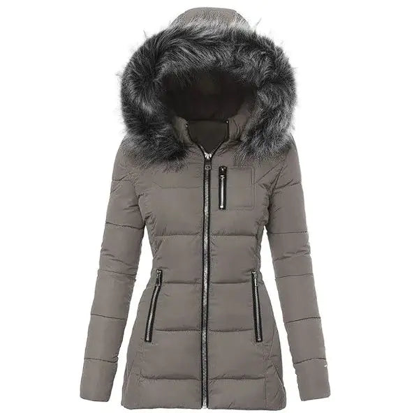 Casuel Damesjas met Bontkraag