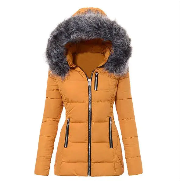 Casuel Damesjas met Bontkraag
