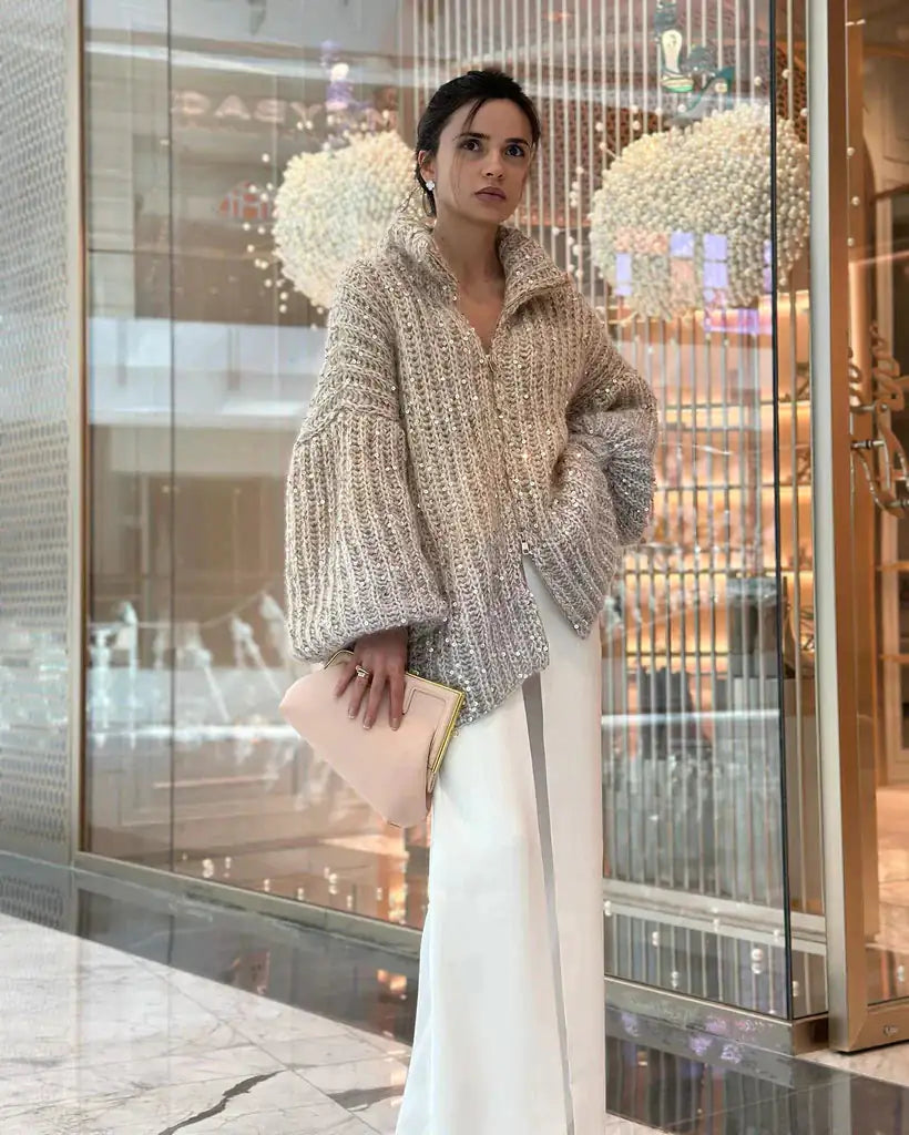 Zybel - Elegant Vest van Glitterende Zijde