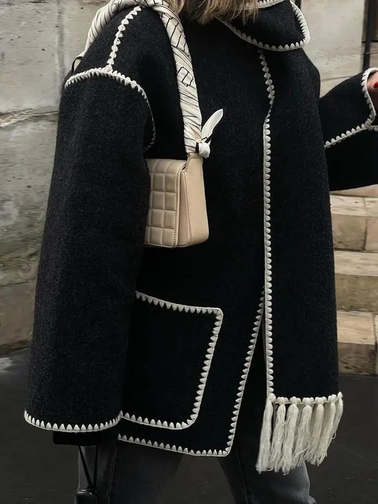 BRONTE | Elegante Warme Jas met Sjaal