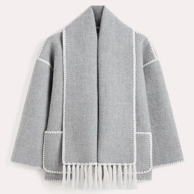 BRONTE | Elegante Warme Jas met Sjaal