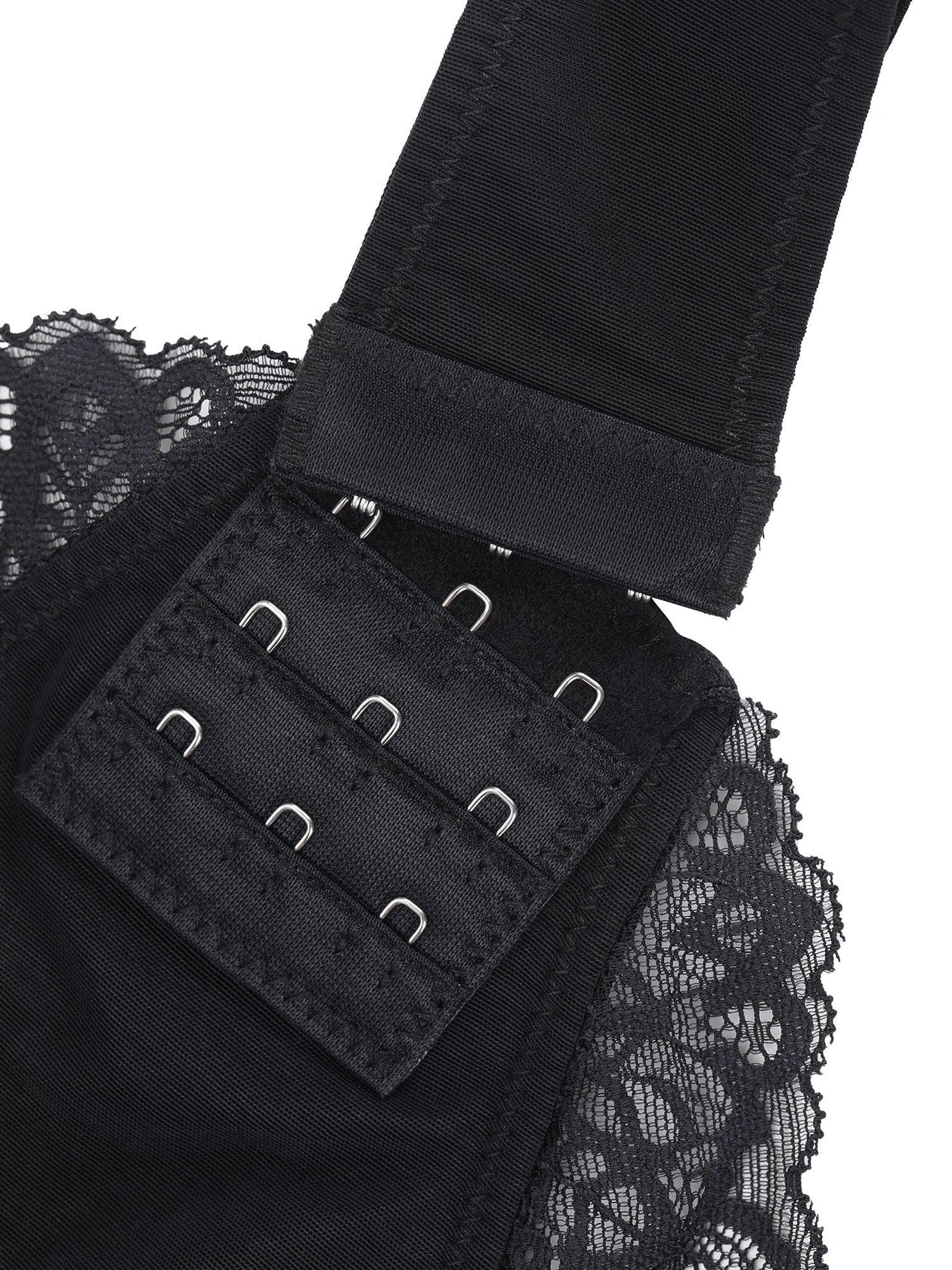 KANTEN BODYSUIT MET DIEPE V-HALS