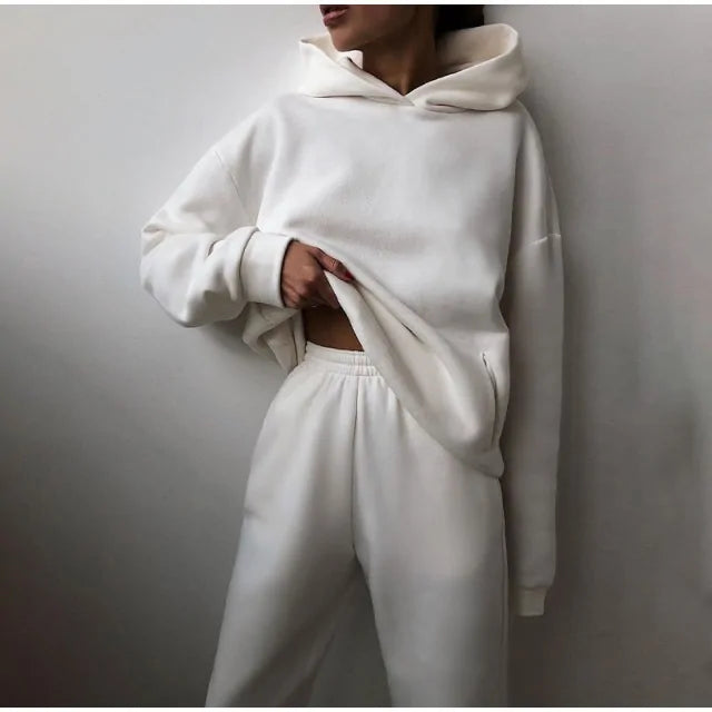 Casual Solid Long Sleeve Tracksuit