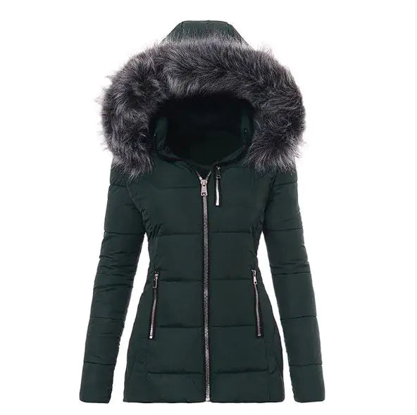 Casuel Damesjas met Bontkraag