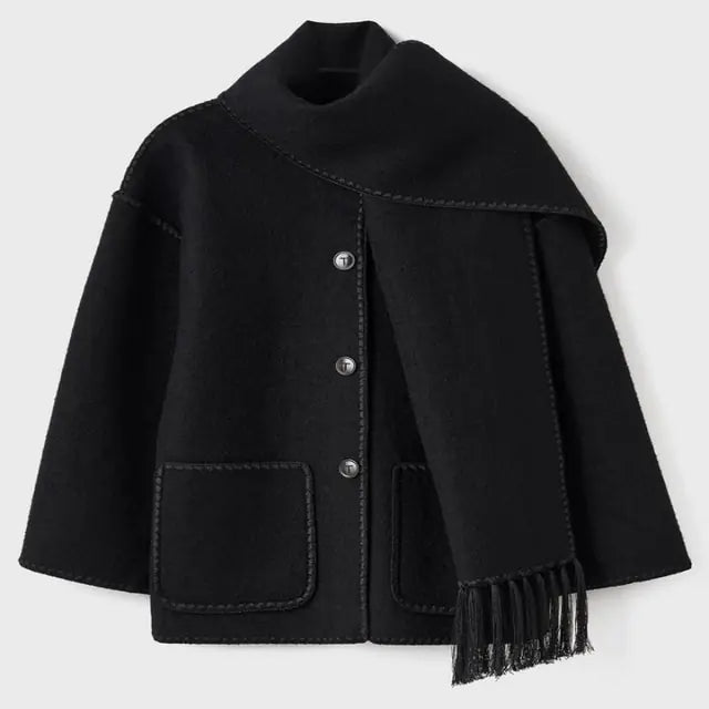 BRONTE | Elegante Warme Jas met Sjaal