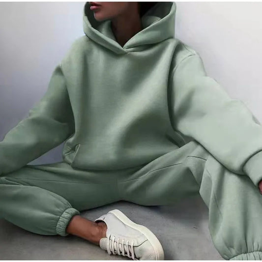 Casual Solid Long Sleeve Tracksuit