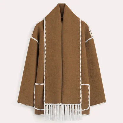 BRONTE | Elegante Warme Jas met Sjaal