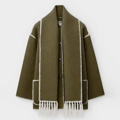 BRONTE | Elegante Warme Jas met Sjaal