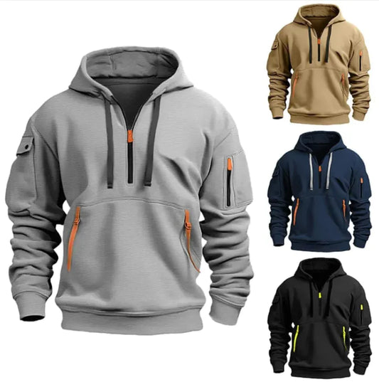 Sandro Hoodie met Halve Rits