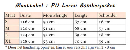 PU Leather Bomber Jacket 