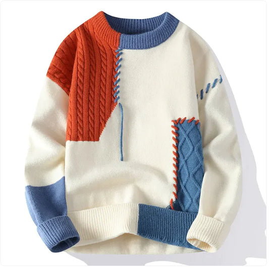 Heren Trui - Wintercolorblock Pullover