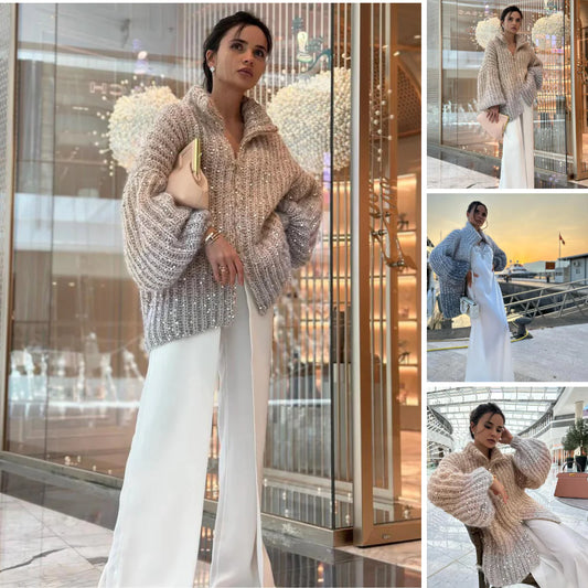 Zybel - Elegant Vest van Glitterende Zijde