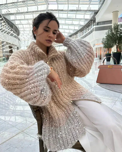 Zybel - Elegant Vest van Glitterende Zijde
